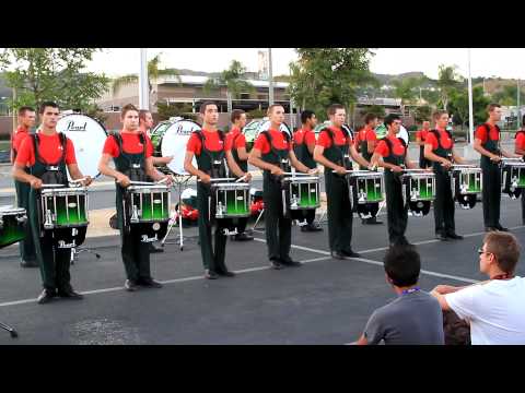 Santa Clara Vanguard Drumline 2011 in the lot