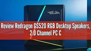 Review Redragon GS520 RGB Desktop Speakers, 2.0 Channel PC Computer Stereo Speaker with 6 Colorful L