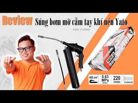 Шприц смазочный пневматический YATO 400 см?, с жестким и гибким аппликаторами Шприц смазочный пневматический YATO 400 см?, с жестким и гибким аппликаторами