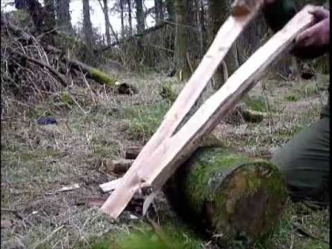 Splitting wood with just a saw (and no axe)