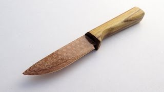 Making A Wooden Damascus "Steel" Knife