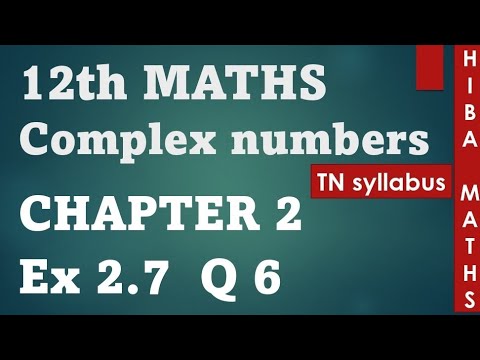 12th maths exercise 2.7 question 6 | TN class 12 maths chapter 2 | hiba maths