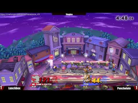 SmashaPalooza 43: Losers - Poncholate (Fox) vs Lunchbox (G&W, Jigglypuff)