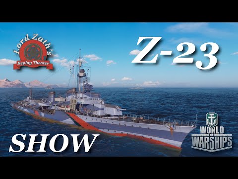 What a Show - Z-23 Tier 8 German DD Ranked Tears of the Desert North Spawn World of Warships