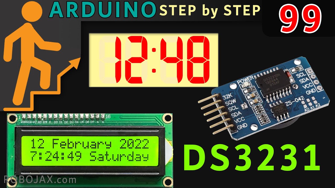 Lesson 99: Building Arduino Digital Clock using DS3231 LCD and Seven Segment Display