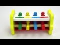 Cute Toddler Genevieve Plays With Ball Pounding Toys