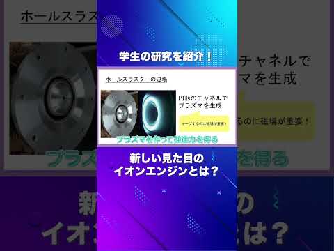 学生の研究を紹介！新しい見た目のイオンエンジンとは？（電気工学科 川嶋嶺 准教授）【SIT Lab】#shorts