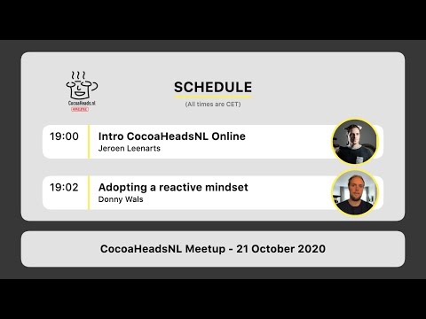 CocoaHeadsNL Online Meetup, 21 October 2020 thumbnail