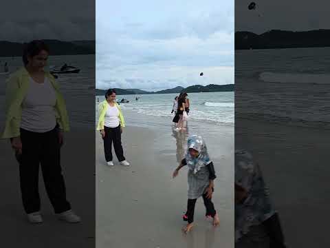 Rubaiya Nadeera at Pantai Cenang as the sun goes down.