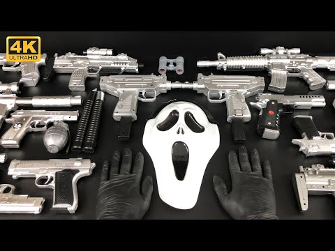 Scream Toy Guns !!! Desert Eagle - Different UZI and Scream Mask (4K)