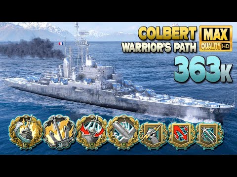 Cruiser Colbert: DAKKA terror on map Warrior's Path - World of Warships
