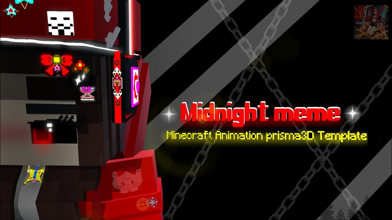 Midnight meme ( female ) || Minecraft Animation Template prisma3D 🌹