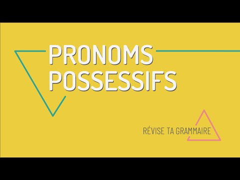 Les pronoms possessifs : le mien le tien le sien...