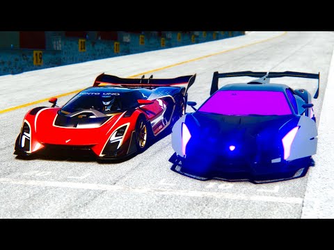 Lamborghini Veneno GTR Concept vs Vento UNO 2022 at Drag Race 20 KM