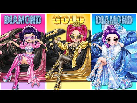 K-Pop Demon Slayer: HUNTRIX Glow Up Silver, Gold & Diamond Fashion