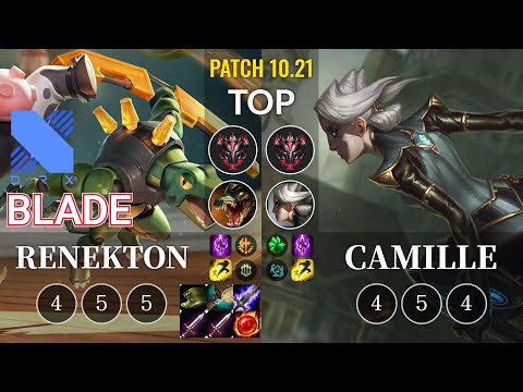 DRX Blade Renekton vs Camille Top - KR Patch 10.21
