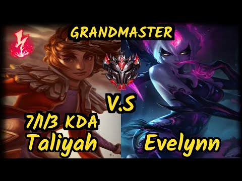BJK Seonghwan (TALIYAH) vs EVELYNN - 7/1/3 KDA JUNGLE GAMEPLAY - KR Ranked GRANDMASTER