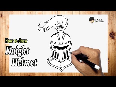 How to draw Knight Helmet - YouTube