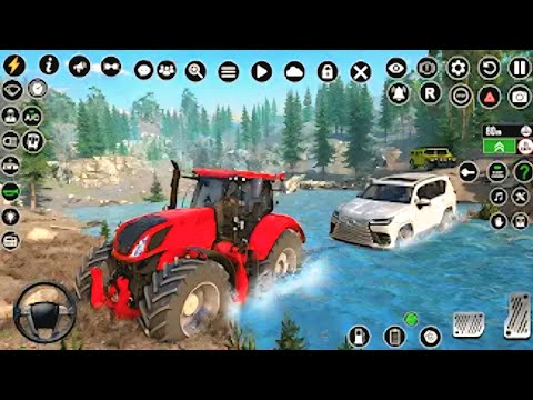 Offroad Chained Tractor Towing Rescue - Tractor Pulling Vehicles Simulator Android Gameplay