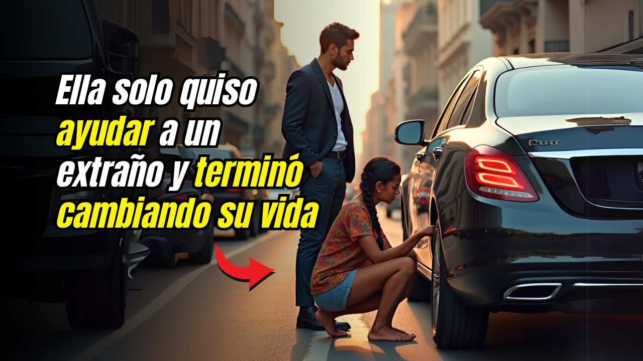 MUJER POBRE ayuda a CAMBIAR UNA LLANTA sin saber que el dueño del auto es MILLONARIO