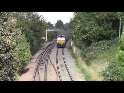 66020 passes Tuffley Jn with a diverted Corby to Margam coil emptys 16/10/2013