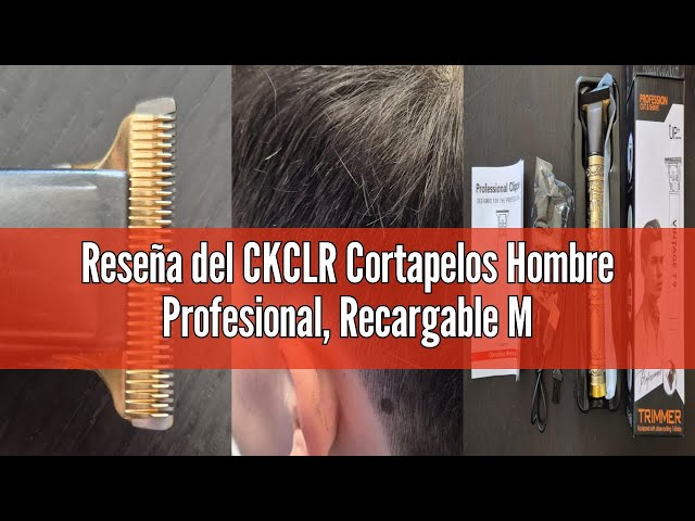 Vídeo relacionado con CKCLR Cortapelos Hombre Profesional, Recargable Maquina Cortar Pelo, 4 Peines-guía Recortadora de Barba, Máquina para Cortar el Pelo para Barba, Cable de carga USB incluido(Gold)
