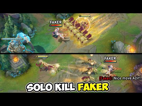 I SOLO KILLED FAKER TWICE IN THE SAME GAME! | Rank 1 Azir Bodies Faker (THE REMATCH)