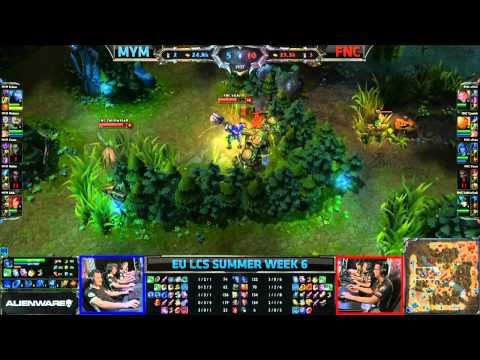 Meet Your Makers (MYM) vs Fnatic (FNC) || Tenerife Spain EU LCS Summer 2013 W6D2 || Full Game HD
