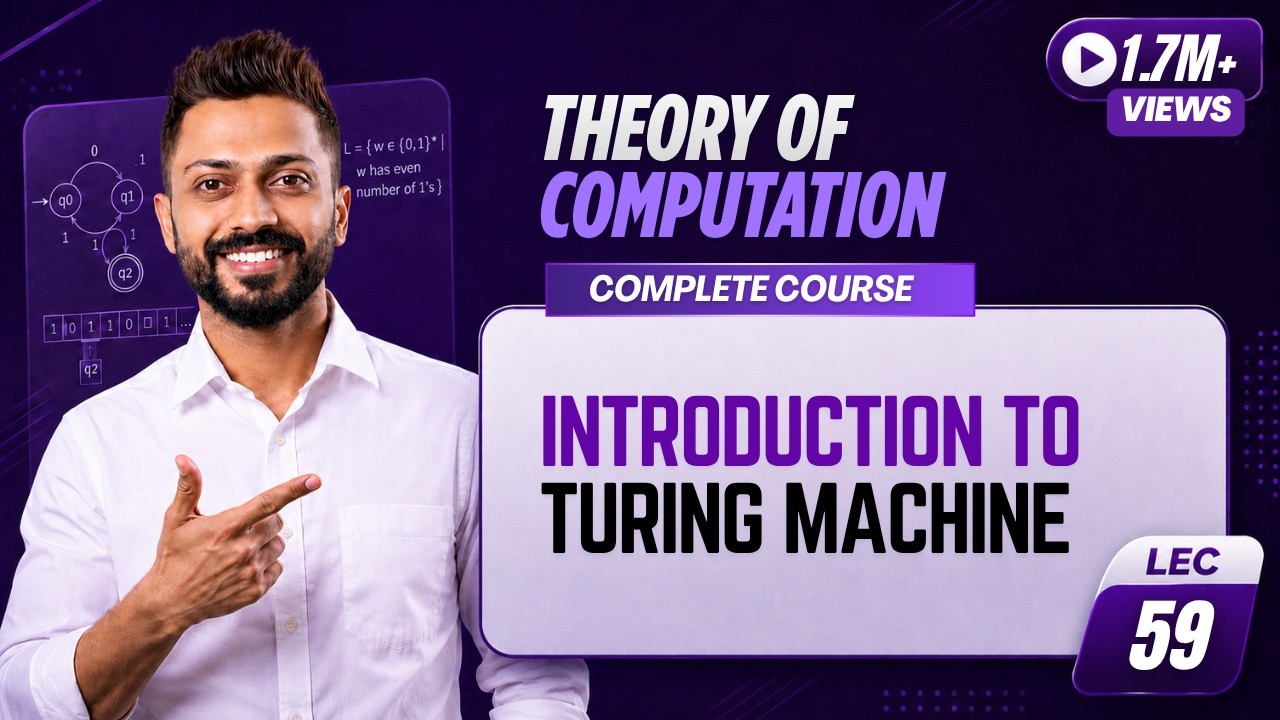 Lec-56: Introduction to Turing Machine and its Definition in Hindi | TOC