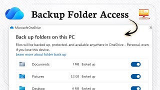 How to manage back up folders from PC in OneDrive