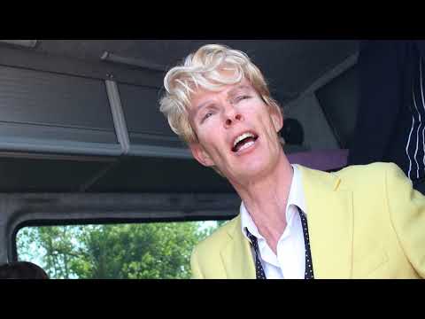 Jas Minhas interviews Absolute Bowie (David Bowie tribute) at Glastonbudget, 26/05/18