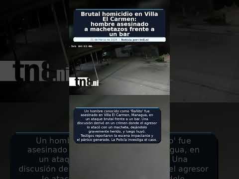 Brutal homicidio en Villa El Carmen: hombre asesinado a machetazos frente a un bar