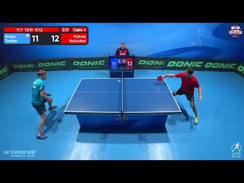 18:30 Nazar Tretiak 3-1 Mykola Halynskyi West 3 WIN CUP 14.12.2022 | TABLE TENNIS WINCUP