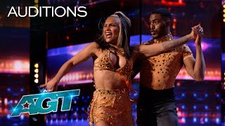 AMAZING Dancing Duo Stefanny and Yeremy Illuminate the Stage | AGT 2022 thumbnail