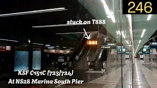 [Stuck TNI] SMRT C151C (723/724) At NS28 Marina South Pier