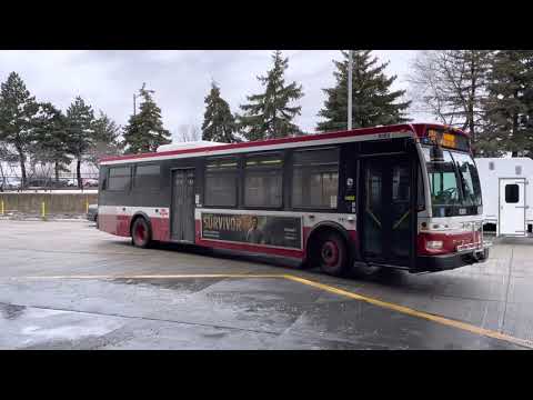 TTC Route 104 Faywood Orion Bus Ride #8365 from Sheppard West Stn to Wilson Stn (March 17th, 2023)