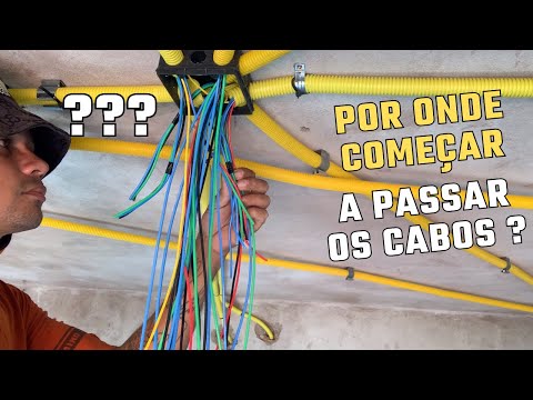 Por onde começar a passar os cabos. do quadro para os cômodos ou dos cômodos para o quadro.