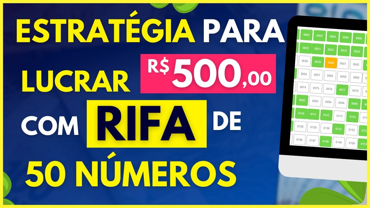 💸 Rifa de 50 números [GUIA COMPLETO] de como Lucrar R$500,00 com Rifa de 50 números - Rifa Online