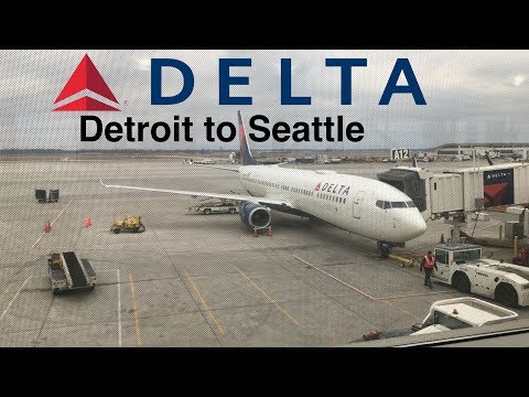 Trip Report: Delta Airlines Boeing 737-900ER landing in Seattle. DTW-SEA