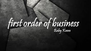 Baby Keem - first order of business (Lyrics)