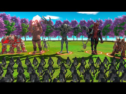 🔥Army of POOJECTILE GORILLA vs Every Faction - Animal Revolt Battle Simulator