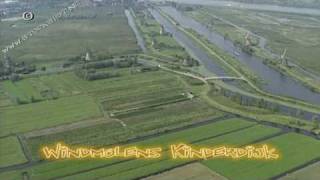 preview picture of video 'Kinderdijk windmills aerial shots Holland'