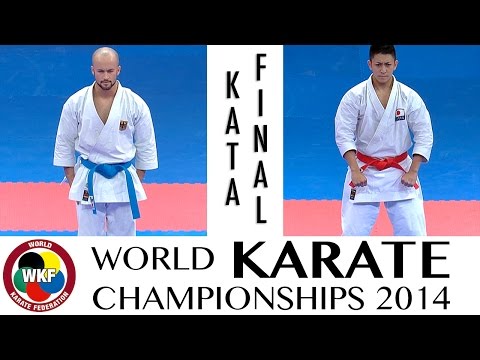 Ryo KIYUNA vs Ilja SMORGUNER. Male Individual Kata FINAL. 2014 World Karate Championships