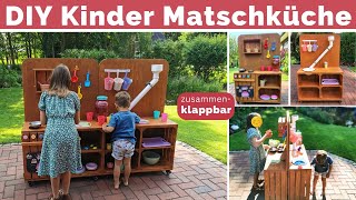 Klappbare DIY Matschküche selber bauen - Outdoor Kinder Matschküchen Anleitung