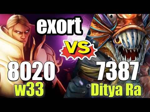 Dota 2 w33 Invoker EXORT vs Ditya Ra Slark