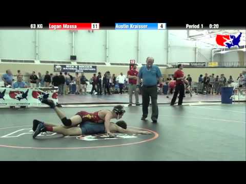 Logan Massa vs. Austin Kraisser at 2013 FILA Cadet Nationals - FS