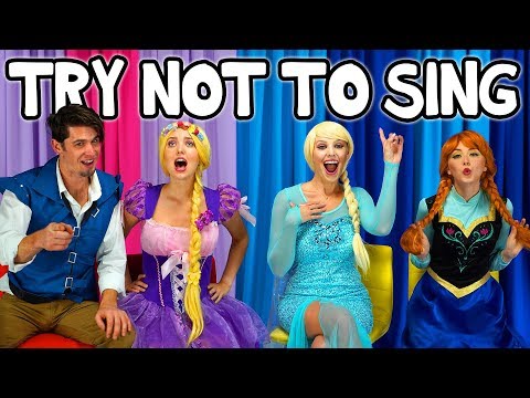 TRY NOT TO SING ALONG TANGLED VS FROZEN MOVIE SONGS. (Totally TV)