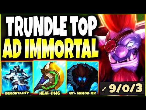 Trundle Top with the New AD IMMORTAL Season 12 Build is the REAL TERROR 🔥 LoL Trundle s12 Gameplay