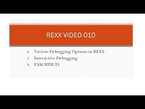 REXX Programming | 10 | Debugging