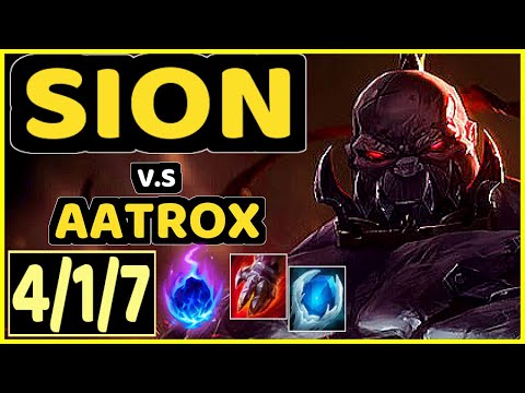SKT T1 FAKER (SION) vs AATROX - 4/1/7 KDA MID CHALLENGER GAMEPLAY - KR